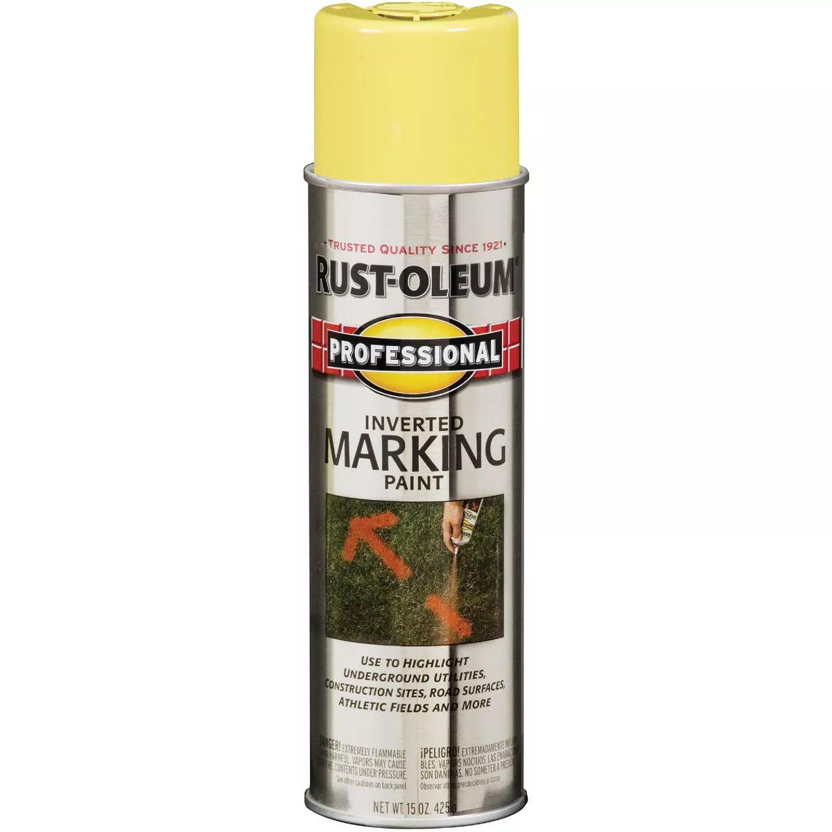 Rust-Oleum Professional High Visibility Yellow 15 Oz. Inverted Marking Spray Paint