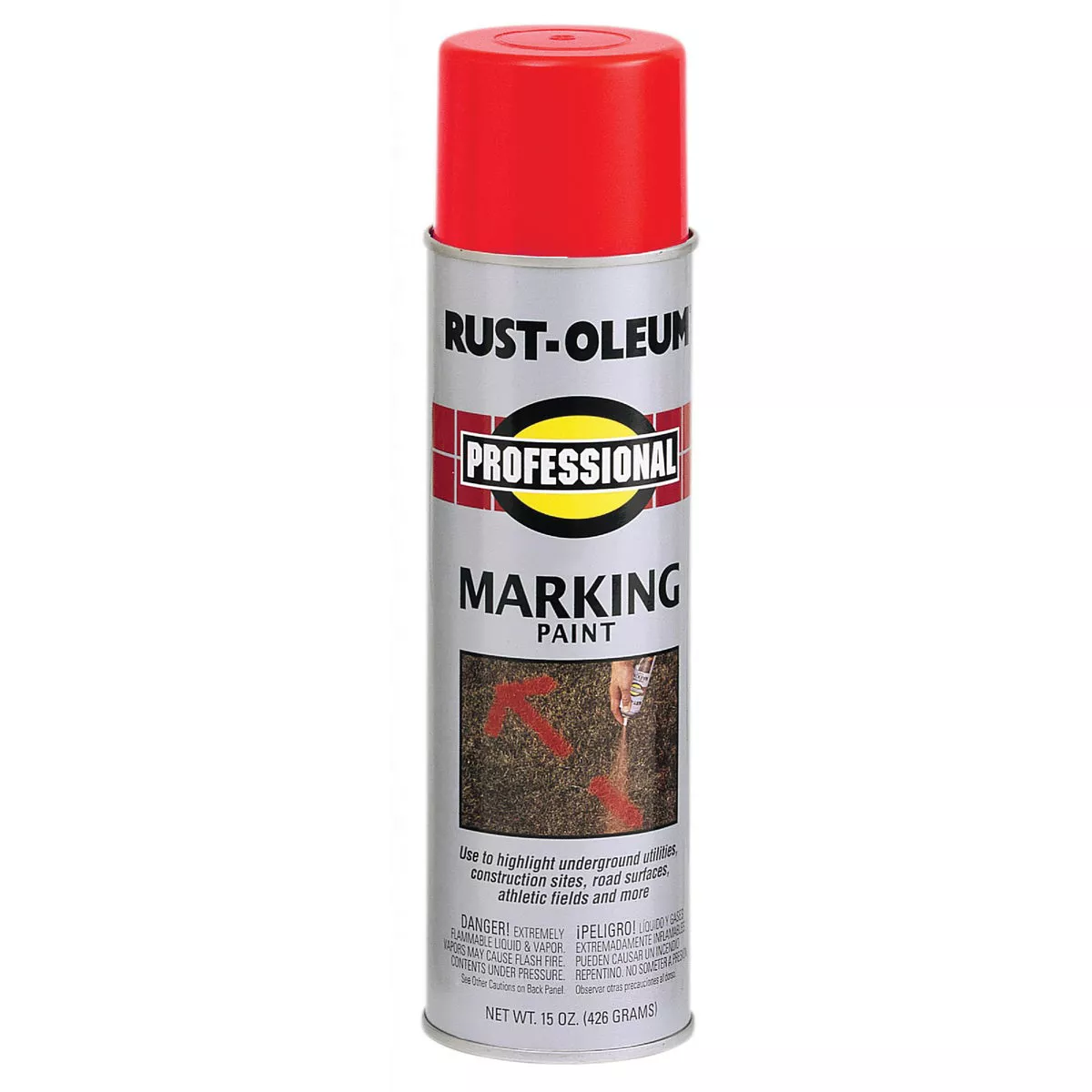 Rust-Oleum Professional Safety Red 15 Oz. Inverted Marking Spray Paint