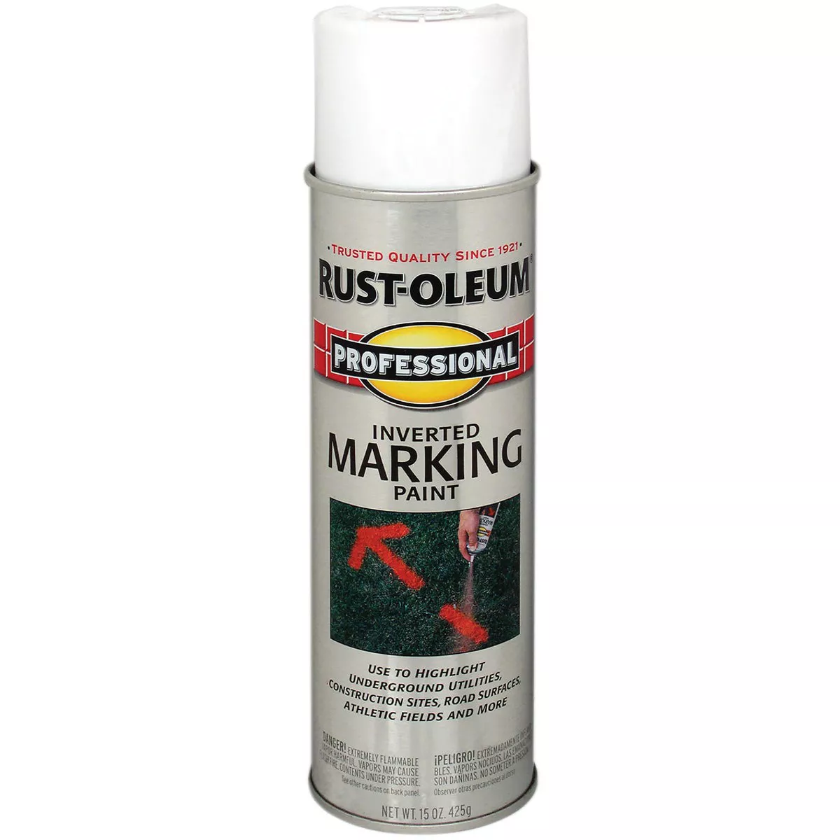 Rust-Oleum Professional White 15 Oz. Inverted Marking Spray Paint