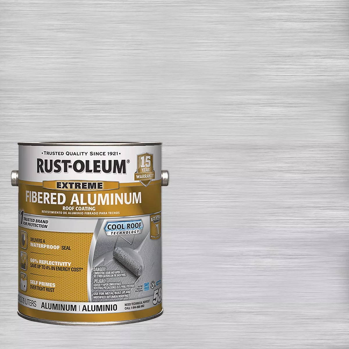 Rust-Oleum 580 1 Gal. Fibered Aluminum Roof Coating-