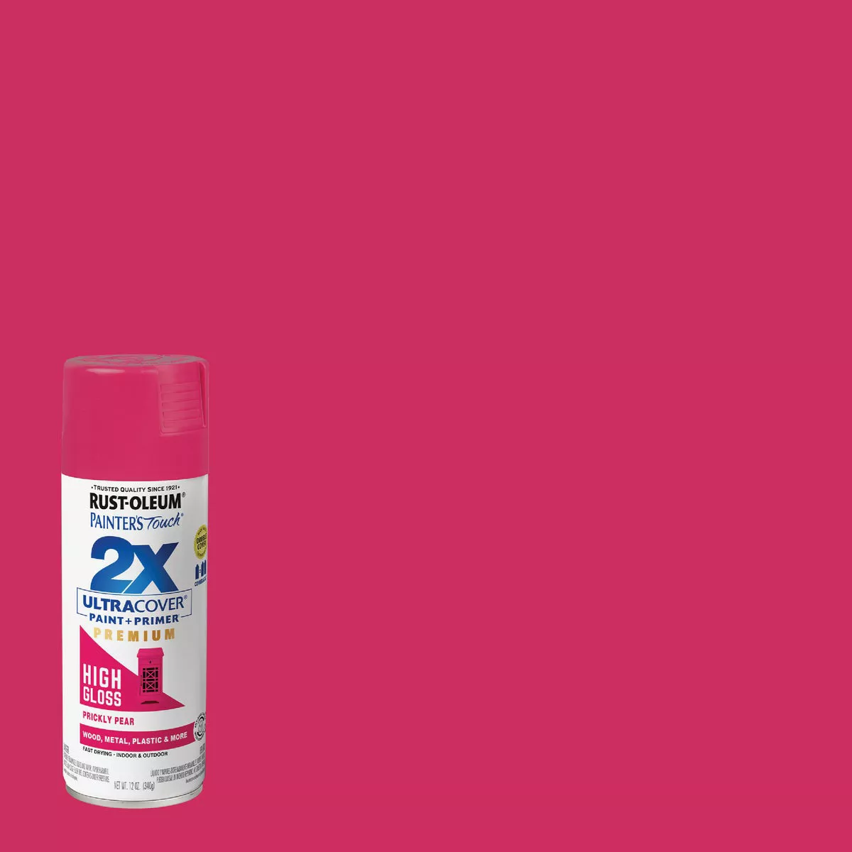 Rust-Oleum Painter's Touch 2X Ultra Cover High Gloss Prickly Pear 12 Oz. Spray Paint and Primer