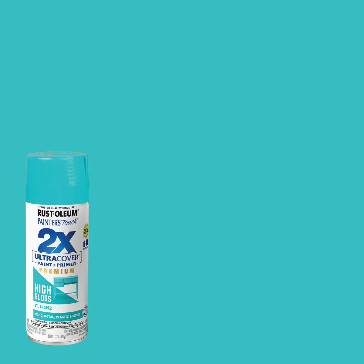 Rust-Oleum Painter's Touch 2X Ultra Cover High Gloss St Tropez 12 Oz. Spray Paint and Primer