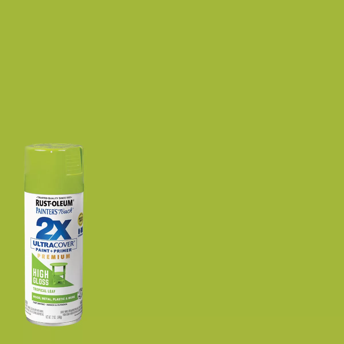 Rust-Oleum Painter's Touch 2X Ultra Cover High Gloss Tropical Leaf 12 Oz. Spray Paint and Primer