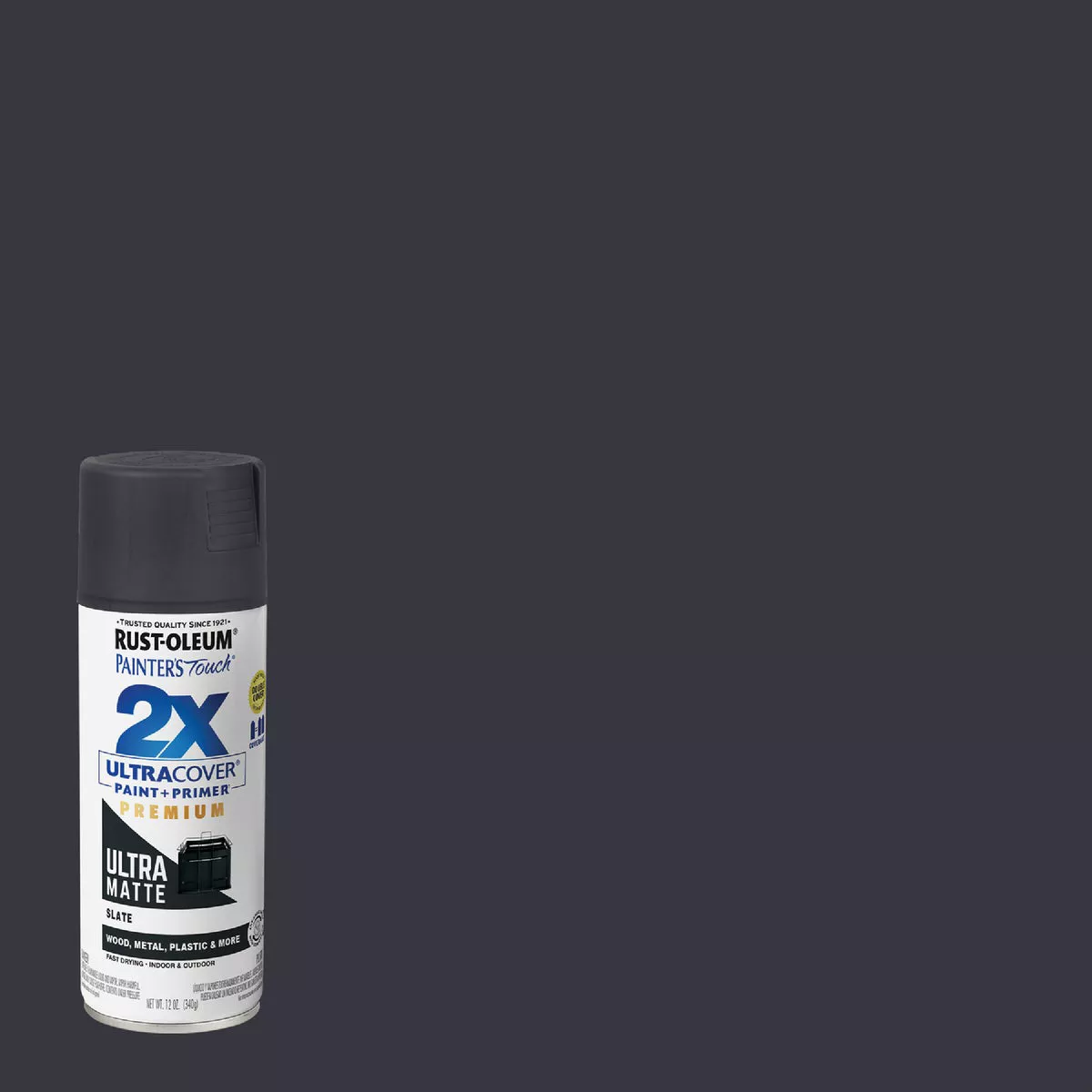Rust-Oleum Painter's Touch 2X Ultra Cover 12 Oz. Matte Slate Spray Paint