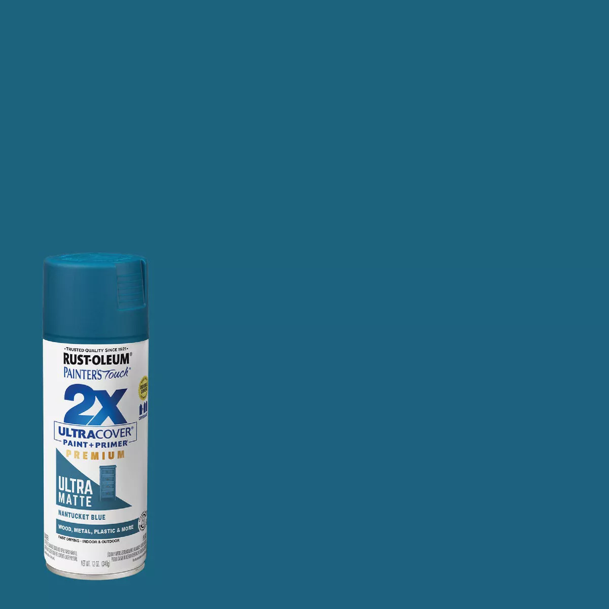 Rust-Oleum Painter's Touch 2X Ultra Cover 12 Oz. Matte Nantucket Blue Spray Paint