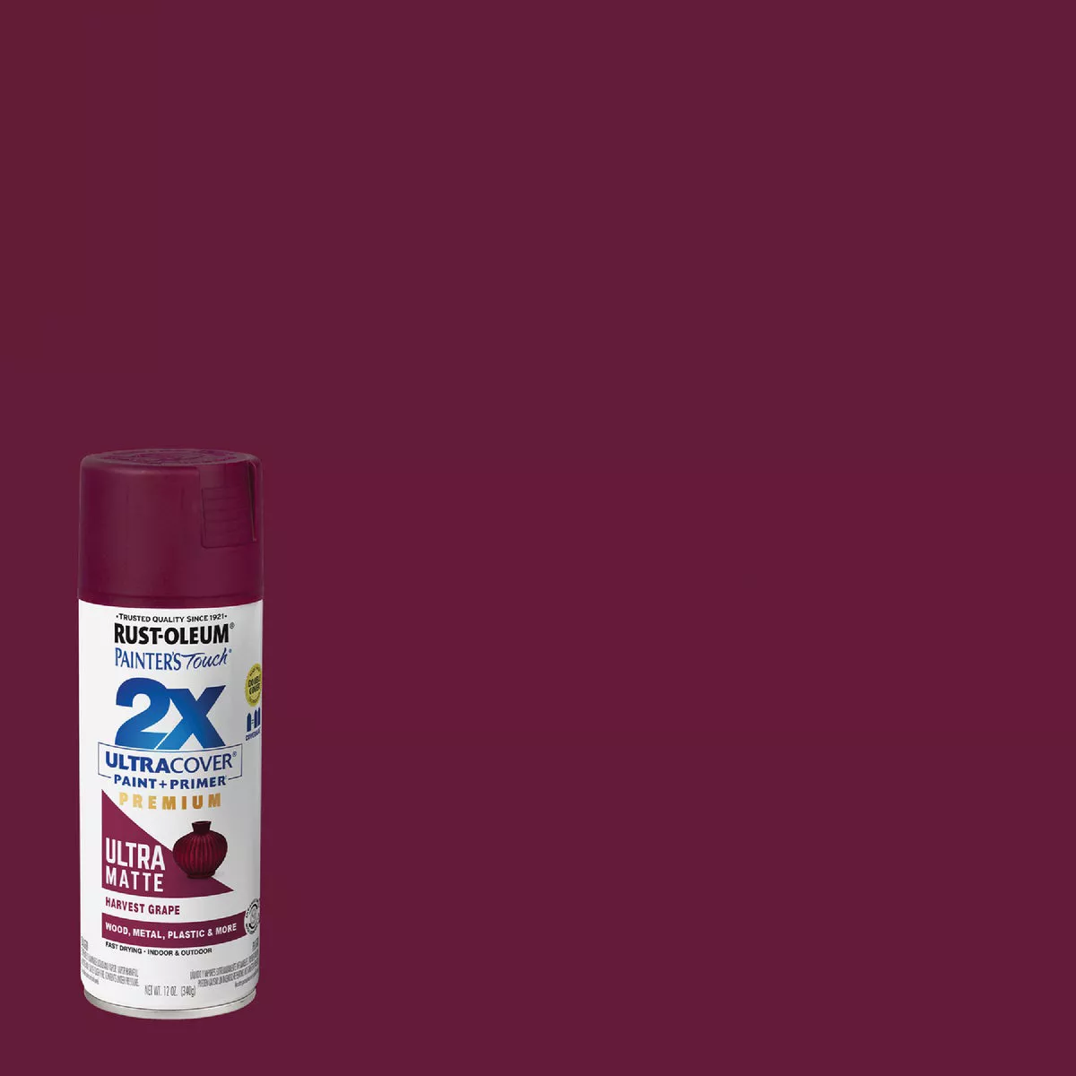 Rust-Oleum Painter's Touch 2X Ultra Cover 12 Oz. Matte Harvest Grape Spray Paint
