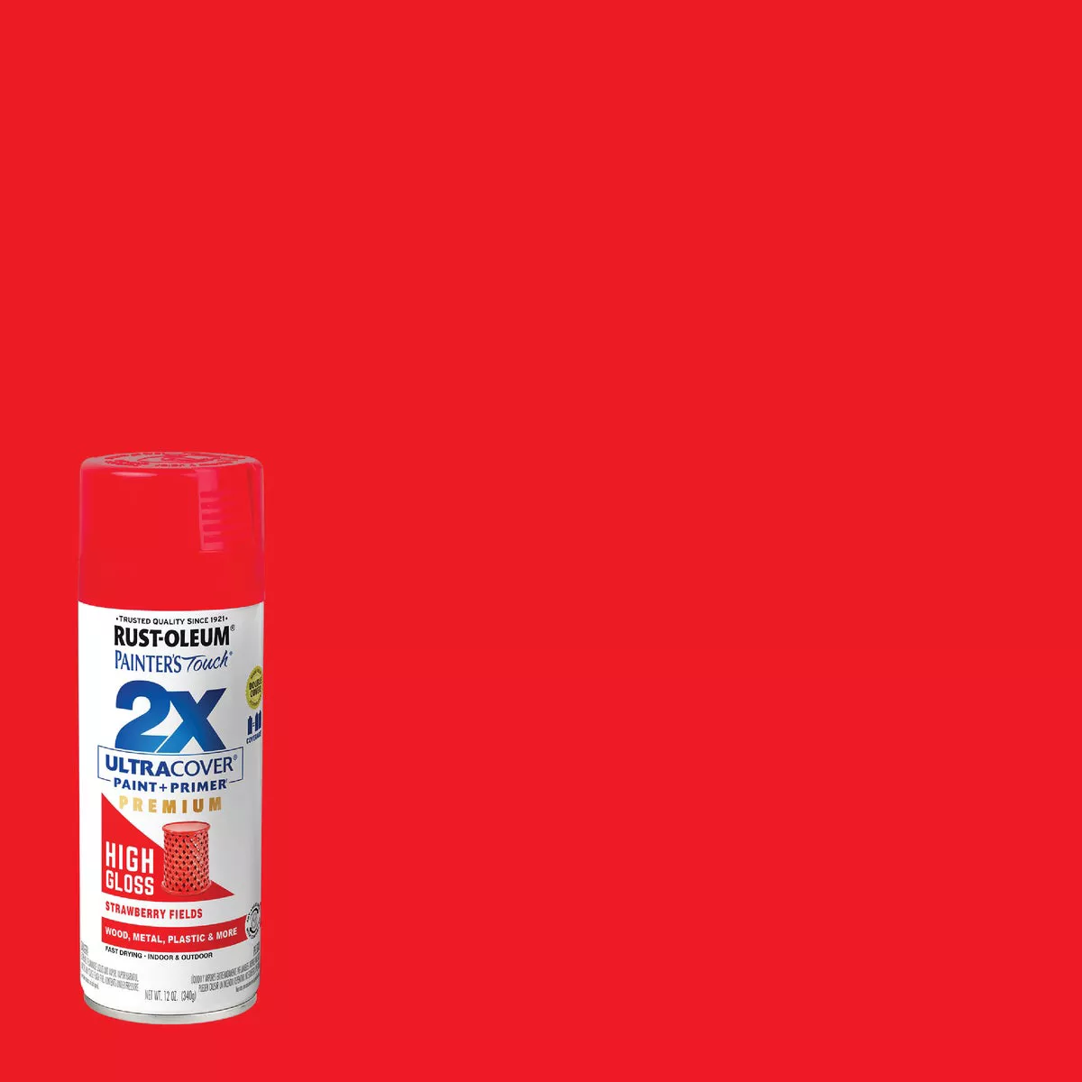 Rust-Oleum Painter's Touch 2X Ultra Cover High Gloss Strawberry Fields 12 Oz. Spray Paint and Primer