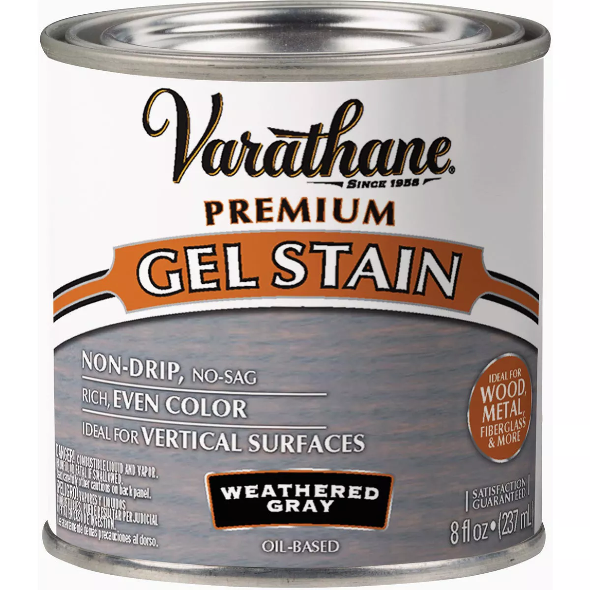 Varathane Weathered Gray Premium Gel Interior Wood Stain, 1/2 Pt.