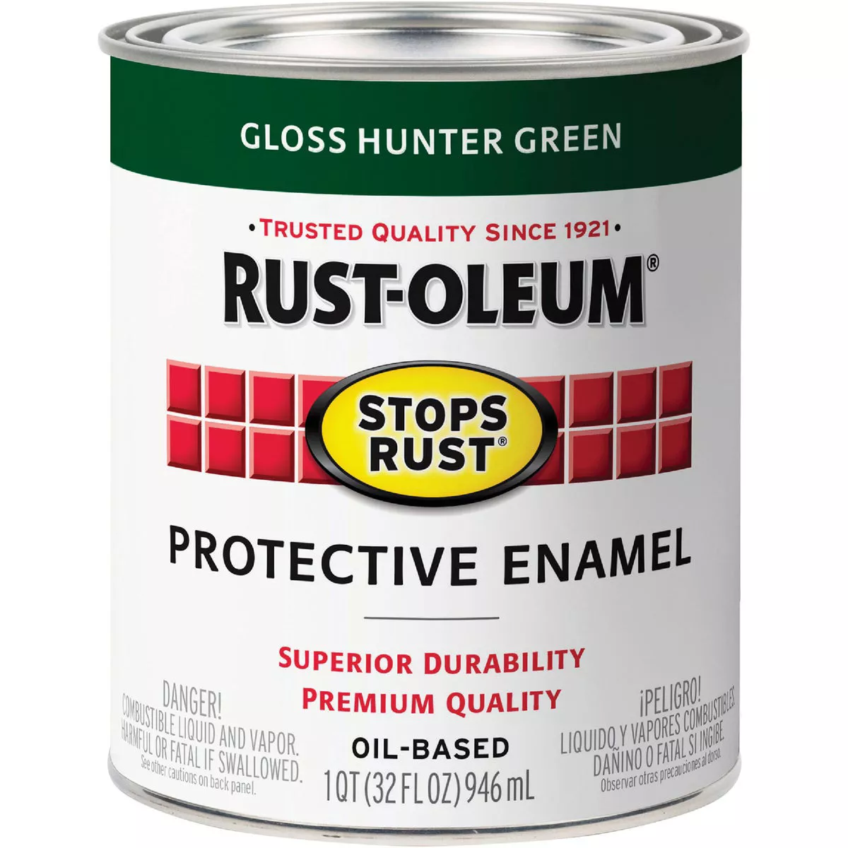 Rust-Oleum Stops Rust Enamel Gloss Hunter Green(100 Voc)-QT