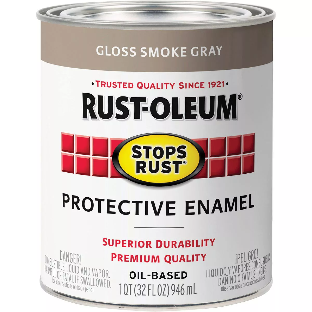 Rust-Oleum Stops Rust Enamel Gloss Smoke Gray(100 Voc)-QT- | True Value ...