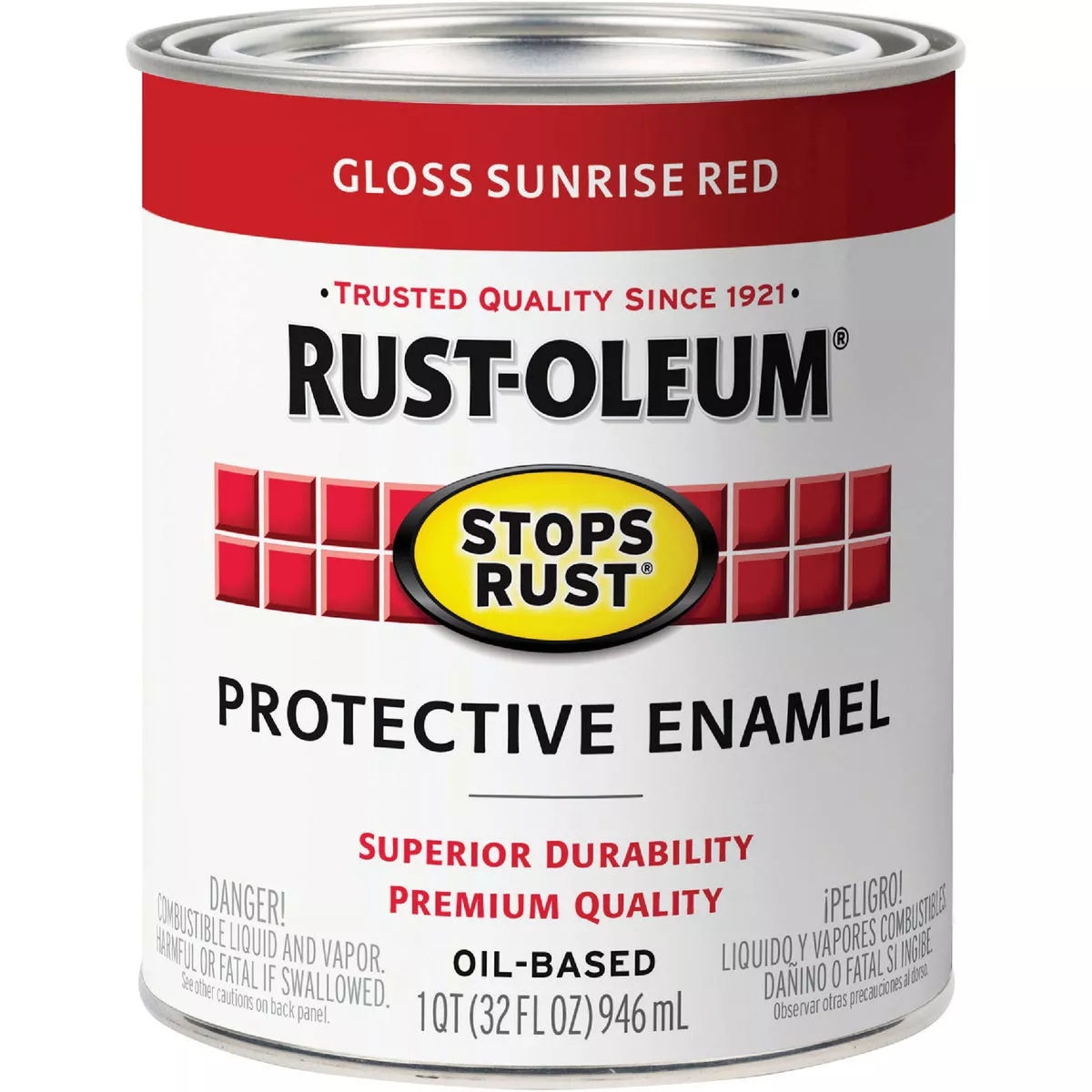 Rust-Oleum Stops Rust Enamel Gloss Sunrise Red (100 Voc)-QT