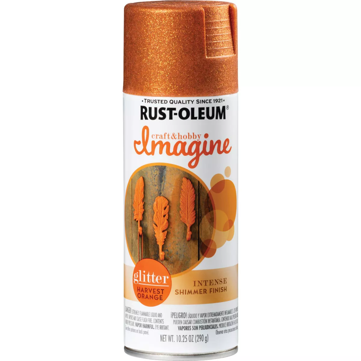 Rust-Oleum Imagine Craft & Hobby 10.25 Oz. Intense Harvest Orange Glitter Spray Paint