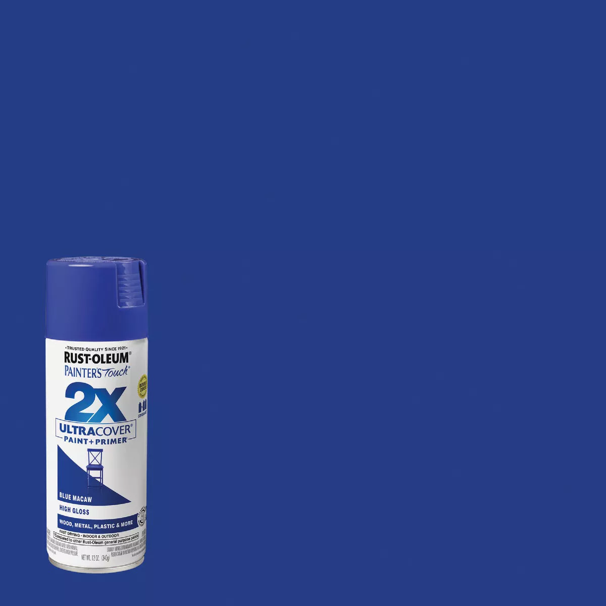 Rust-Oleum Painter's Touch 2X Ultra Cover 12 Oz. High Gloss Macaw Blue Spray Paint