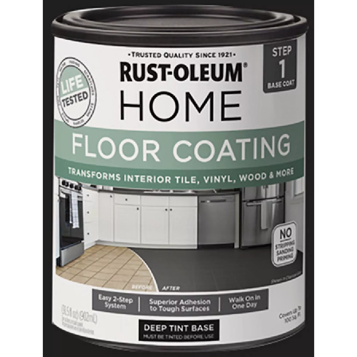 Rust-Oleum Home Floor Coating, Matte Deep Tint Base, Quart