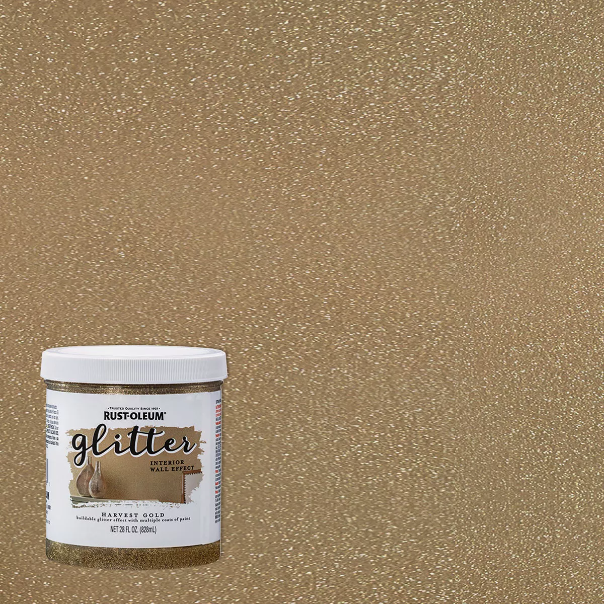 Rust-Oleum 28 Oz. Harvest Gold Glitter Interior Wall Paint-