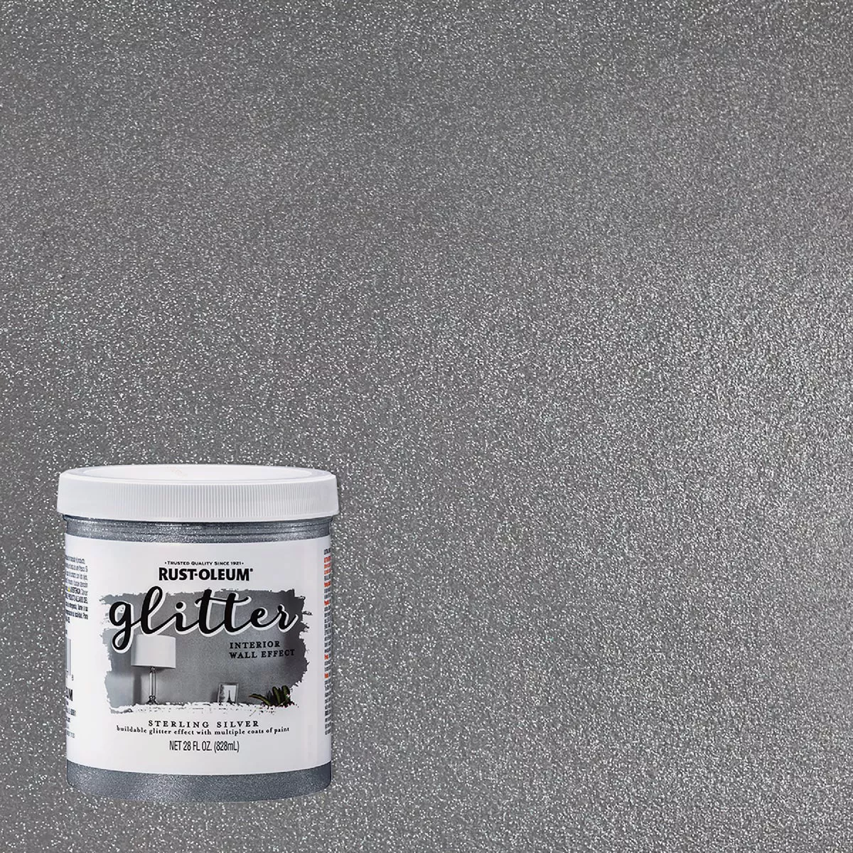 Rust-Oleum 28 Oz. Sterling Silver Glitter Interior Wall Paint