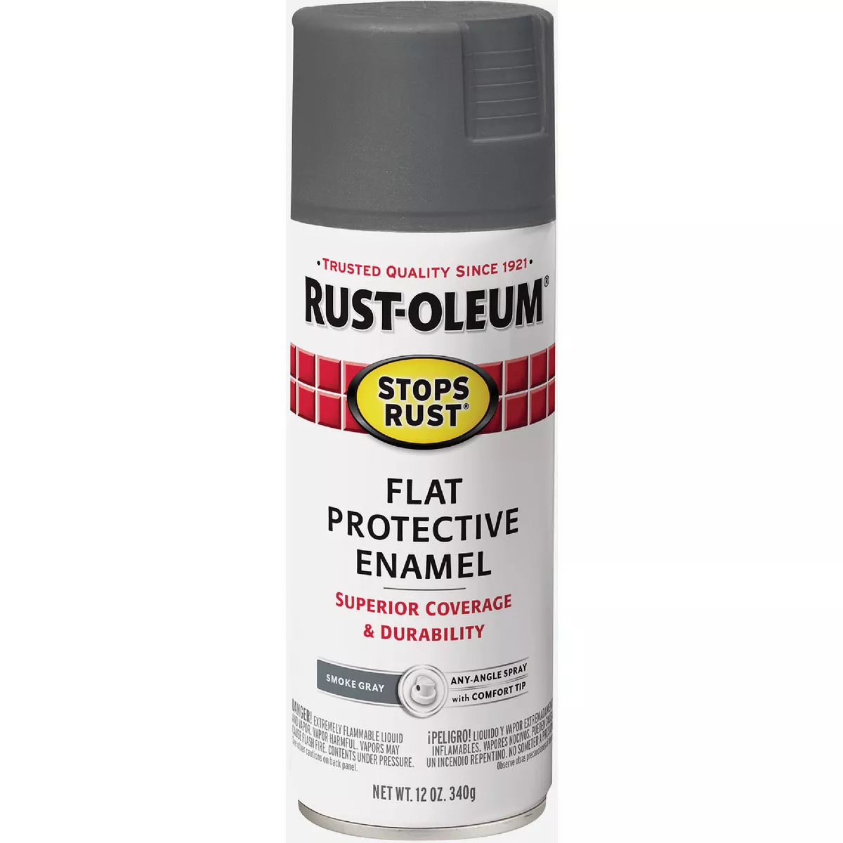 Rust-Oleum Stops Rust Flat Smoke Gray 12 Oz. Anti-Rust Spray Paint