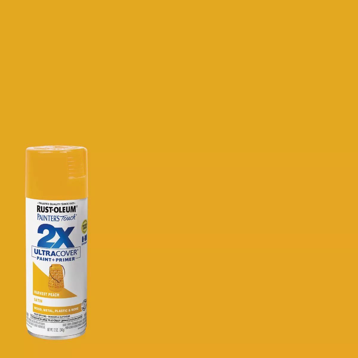 Rust-Oleum Painter's Touch 2X Ultra Cover 12 Oz. Satin Harvest Peach Spray Paint