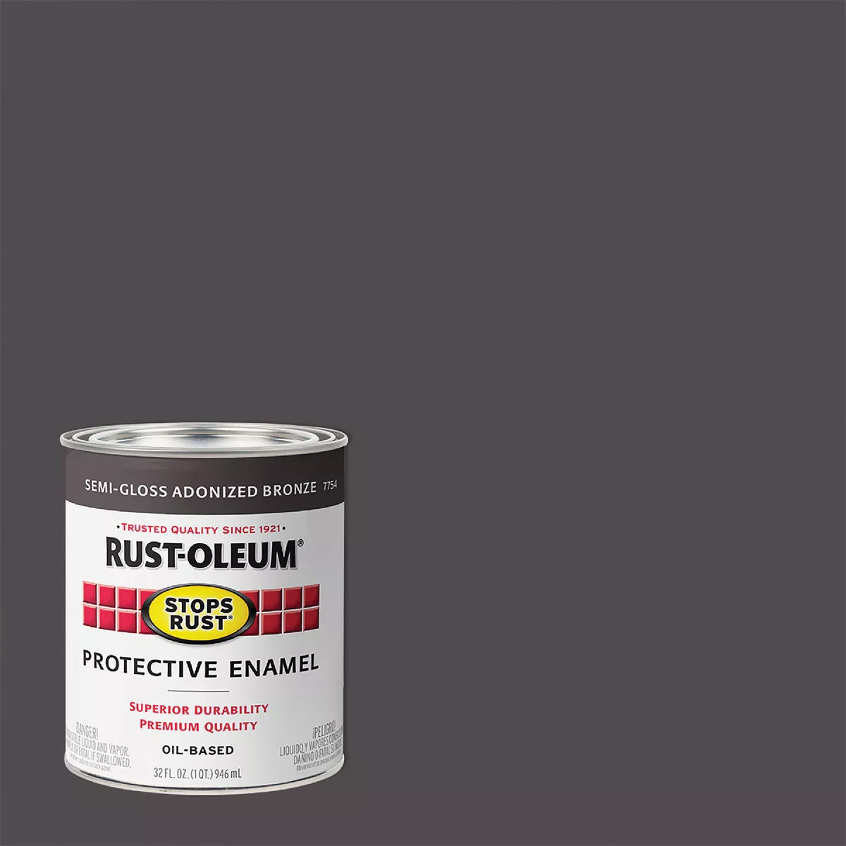 Rust-Oleum Stops Rust Enamel Semi-Gloss Anodized Bronze-QT