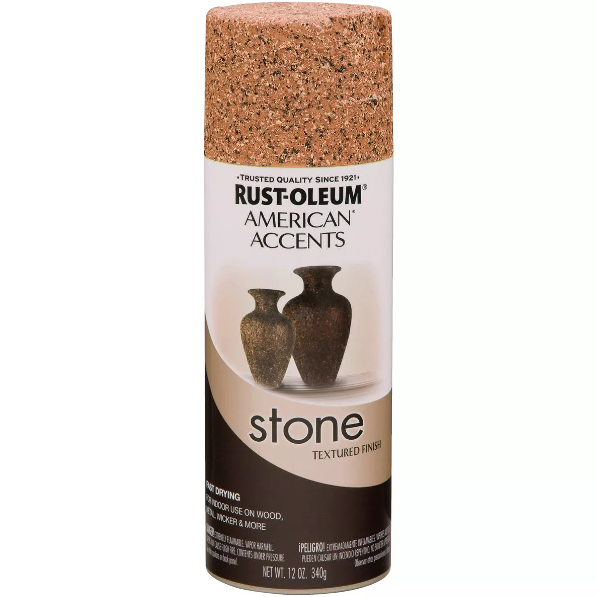 Rust-Oleum American Accents 12 Oz. Textured Finish Stone Spray Paint, Sienna Stone