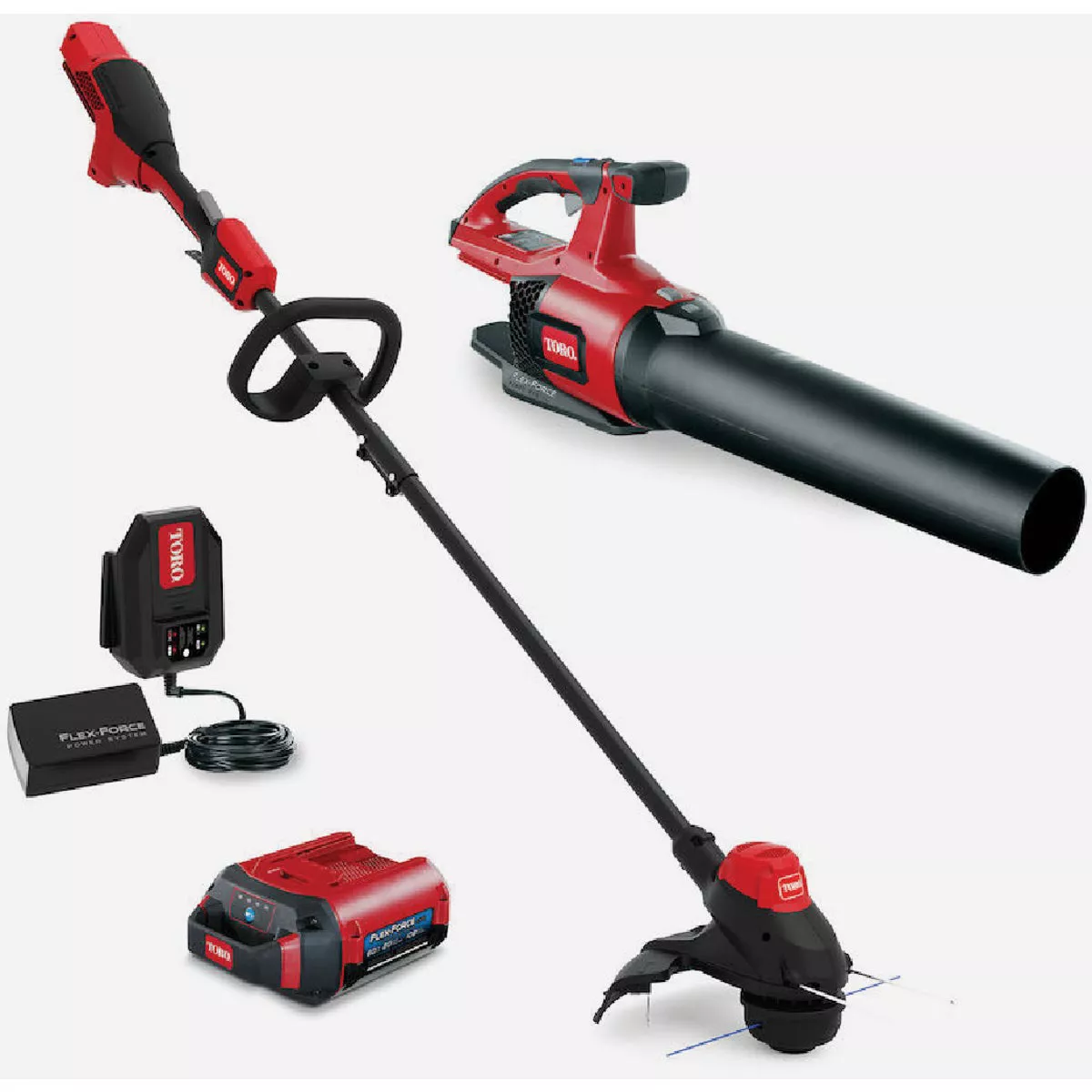 Toro 60V MAX 2-Tool Cordless Leaf Blower & String Trimmer Combo Kit with 2.0 Ah Battery & Charger