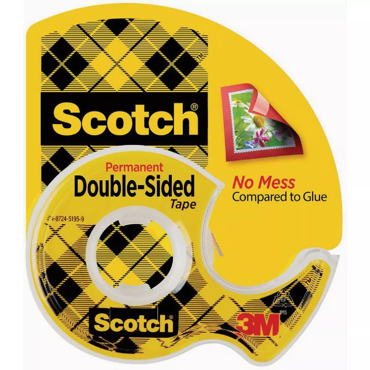 Scotch Double Sided Tape, 1/2 In. x 450 In.