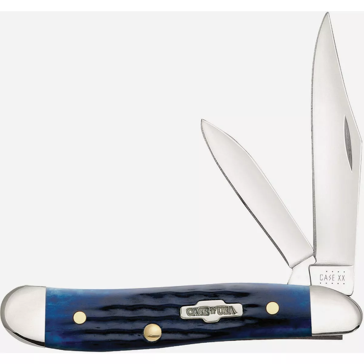 Case 2.10 In. Blue Bone Rogers Corn Cob Jig Peanut Pocket Knife - photo 2