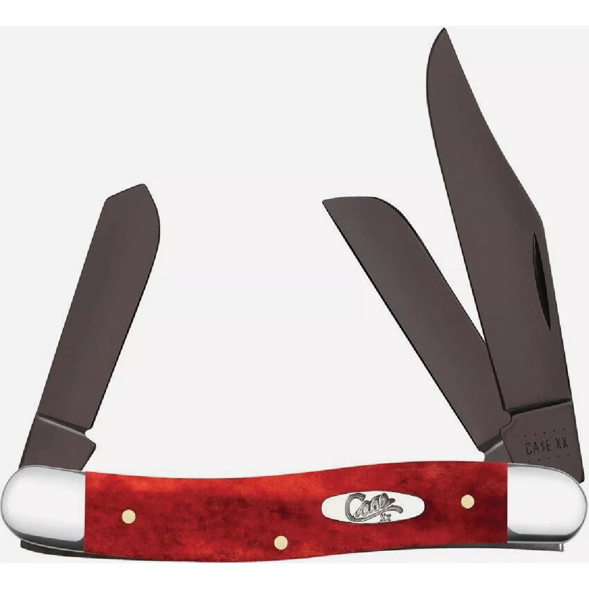 Case Stockman Smooth Old Red bone with PVD Coated Blades Pocket Knife