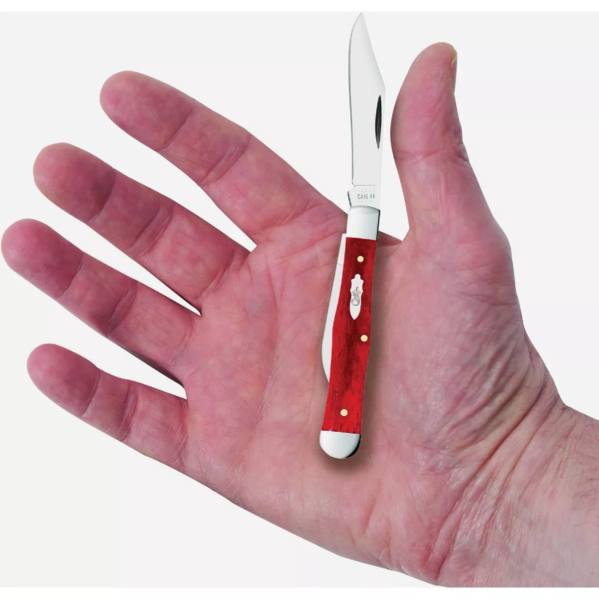 Case Swell Center Jack Smooth Old Red Bone Pocke Knife - photo 2