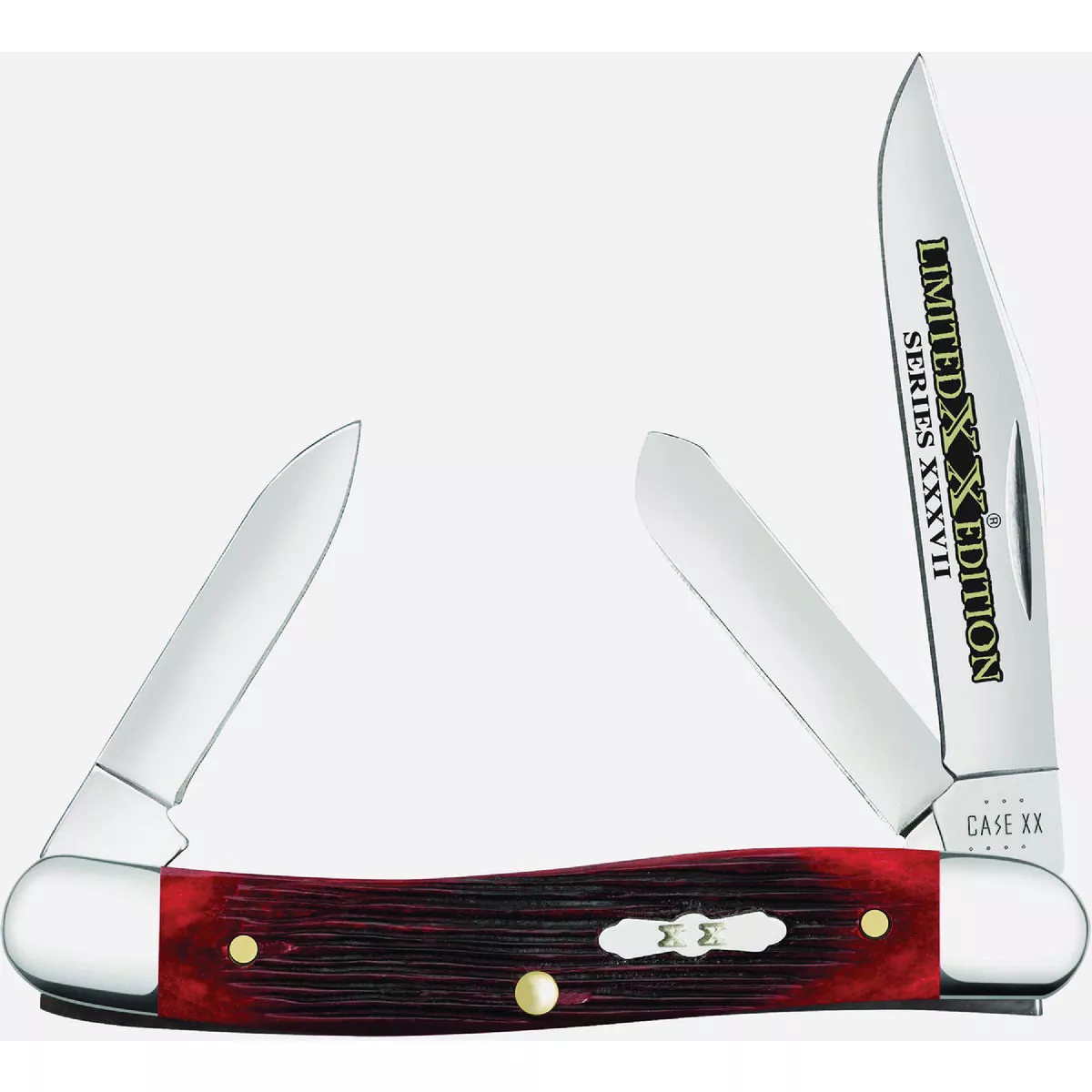 Case Medium Stockman Old Red Barnboard Jig Bone Pocket Knife
