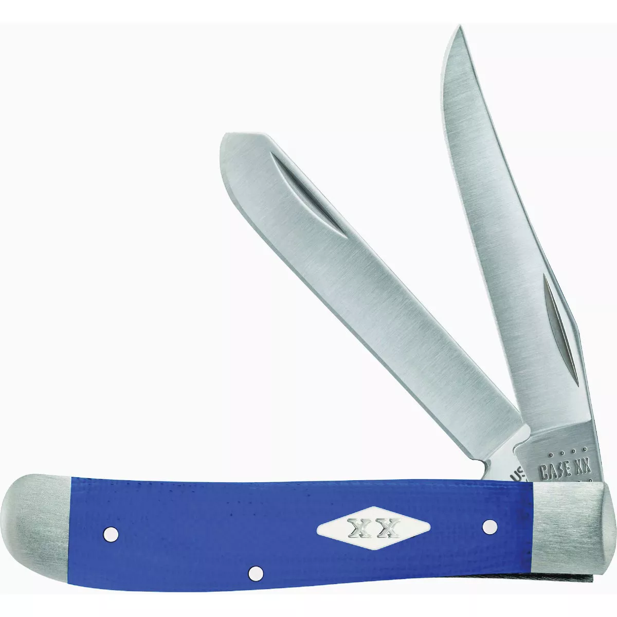 Case Blue G-10 Smooth Mini Trapper Pocket Knife