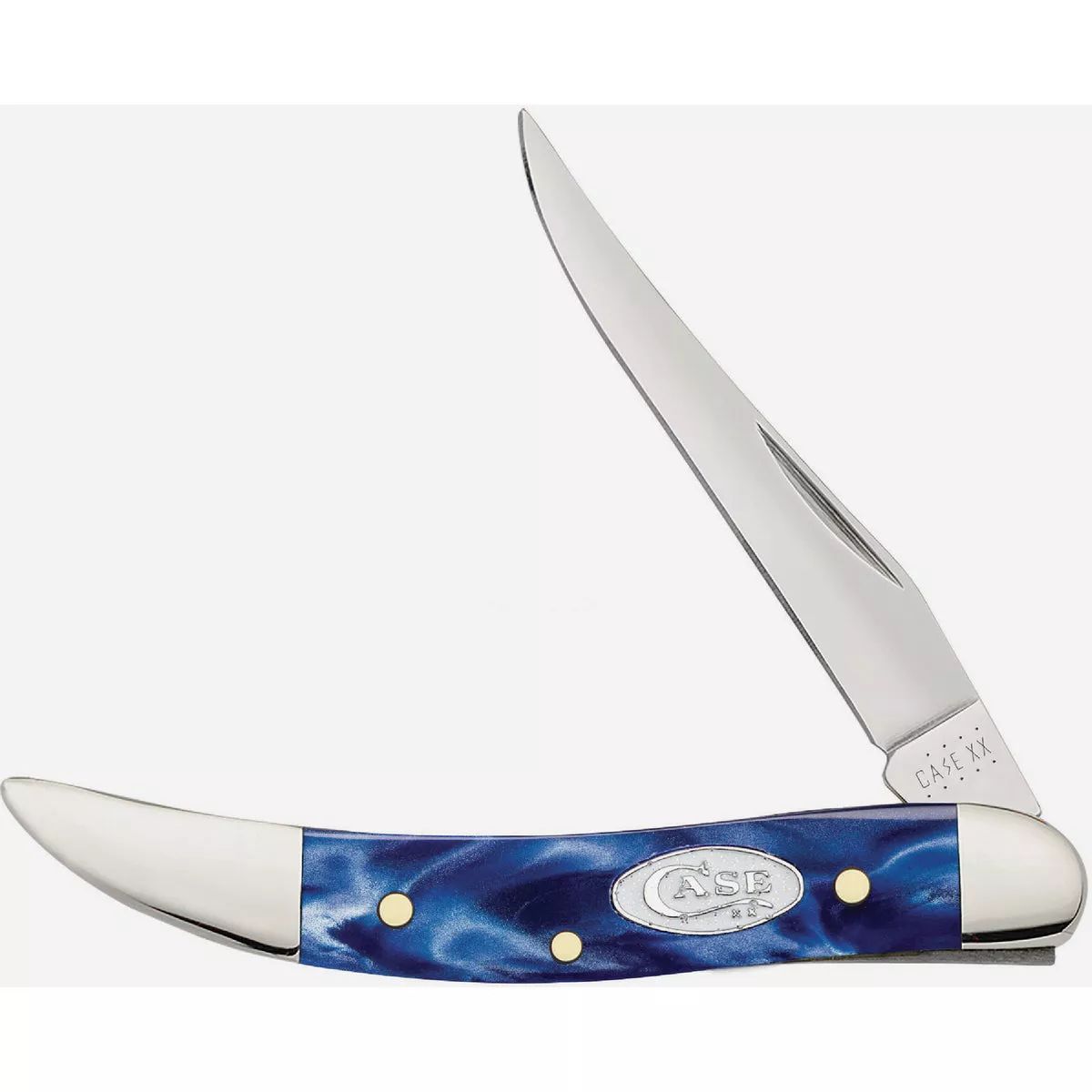 Case 2.25 In. Blue Pearl Kirinite Smooth Small Texas Toothpick Pocket Knife - photo 2