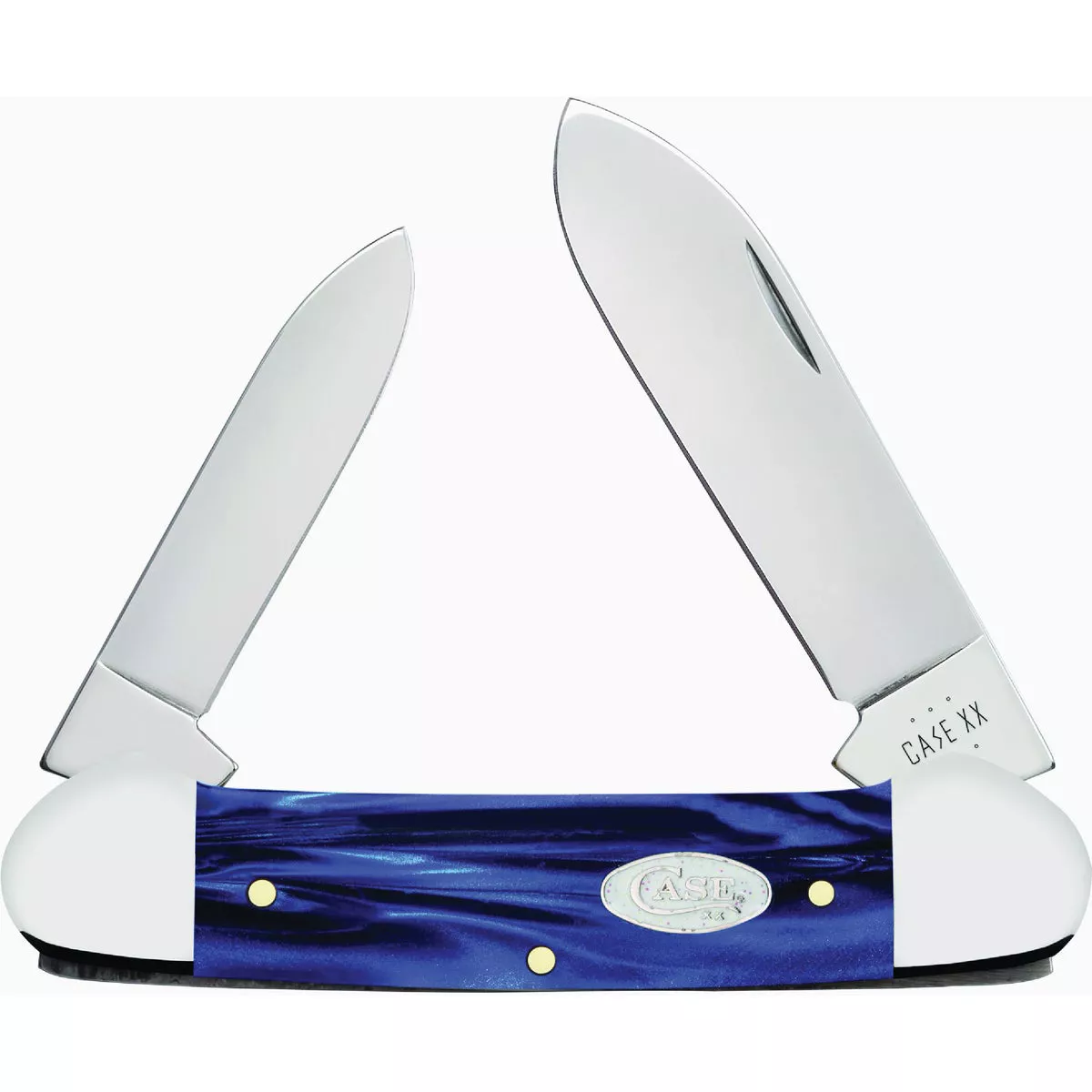 Case Blue Pearl Kirinite Smooth Canoe Pocket Knife