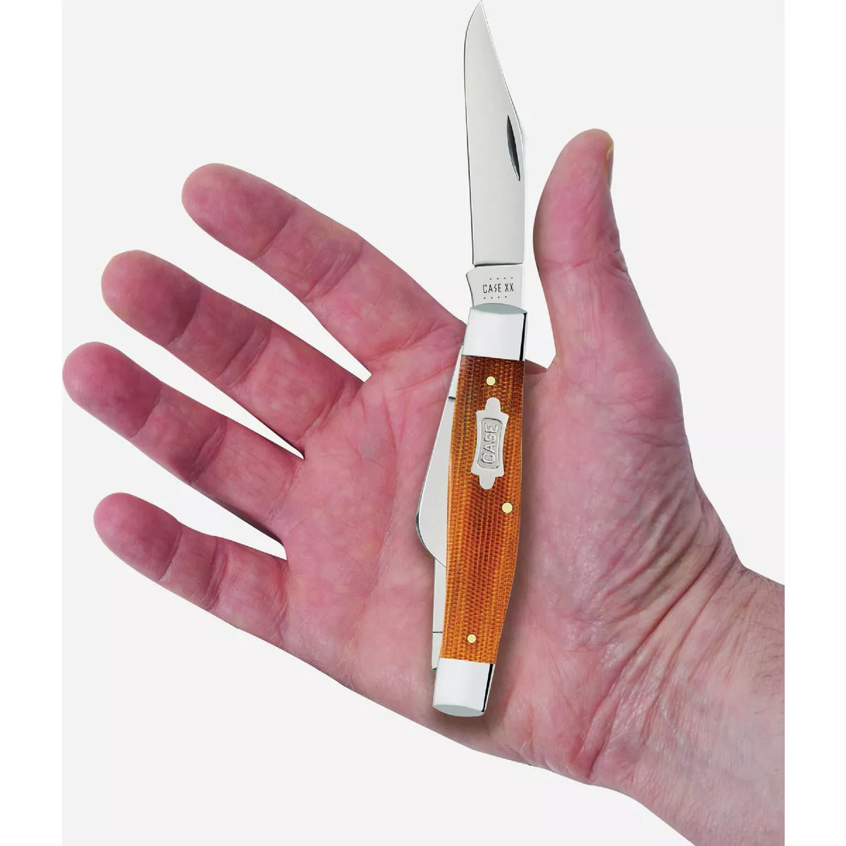 Case Natural Canvas Micarta Large Stockman Pocket Knife - photo 2