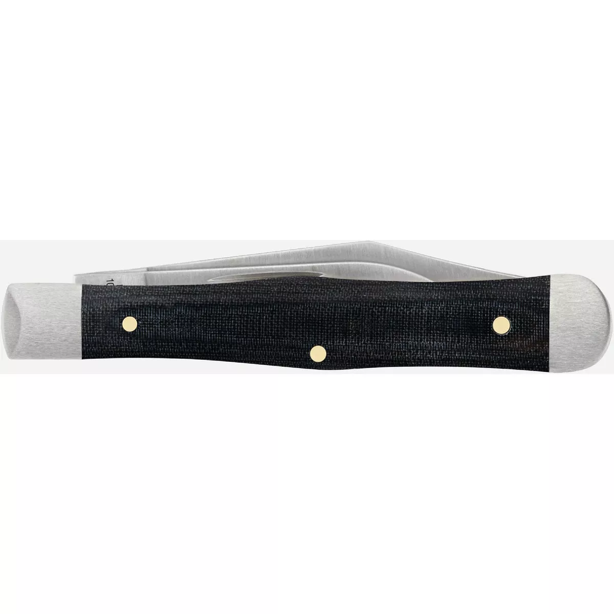 Case Swell Center Jack Smooth Black Micarta Pocket Knife