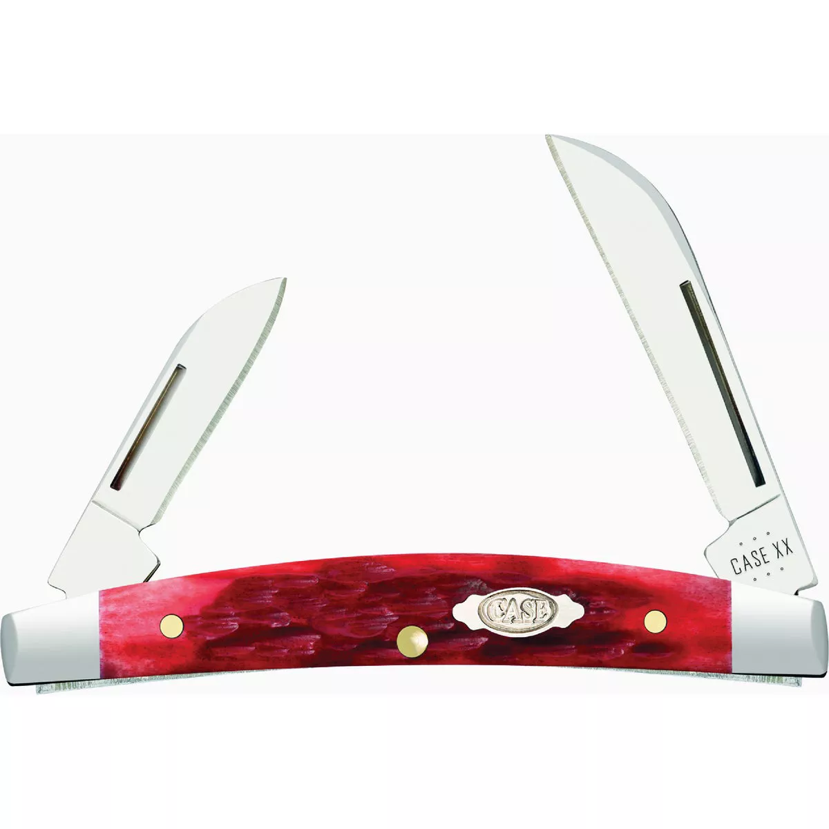 Case Dark Red Bone Peach Seed Jig Small Congress Pocket Knife-