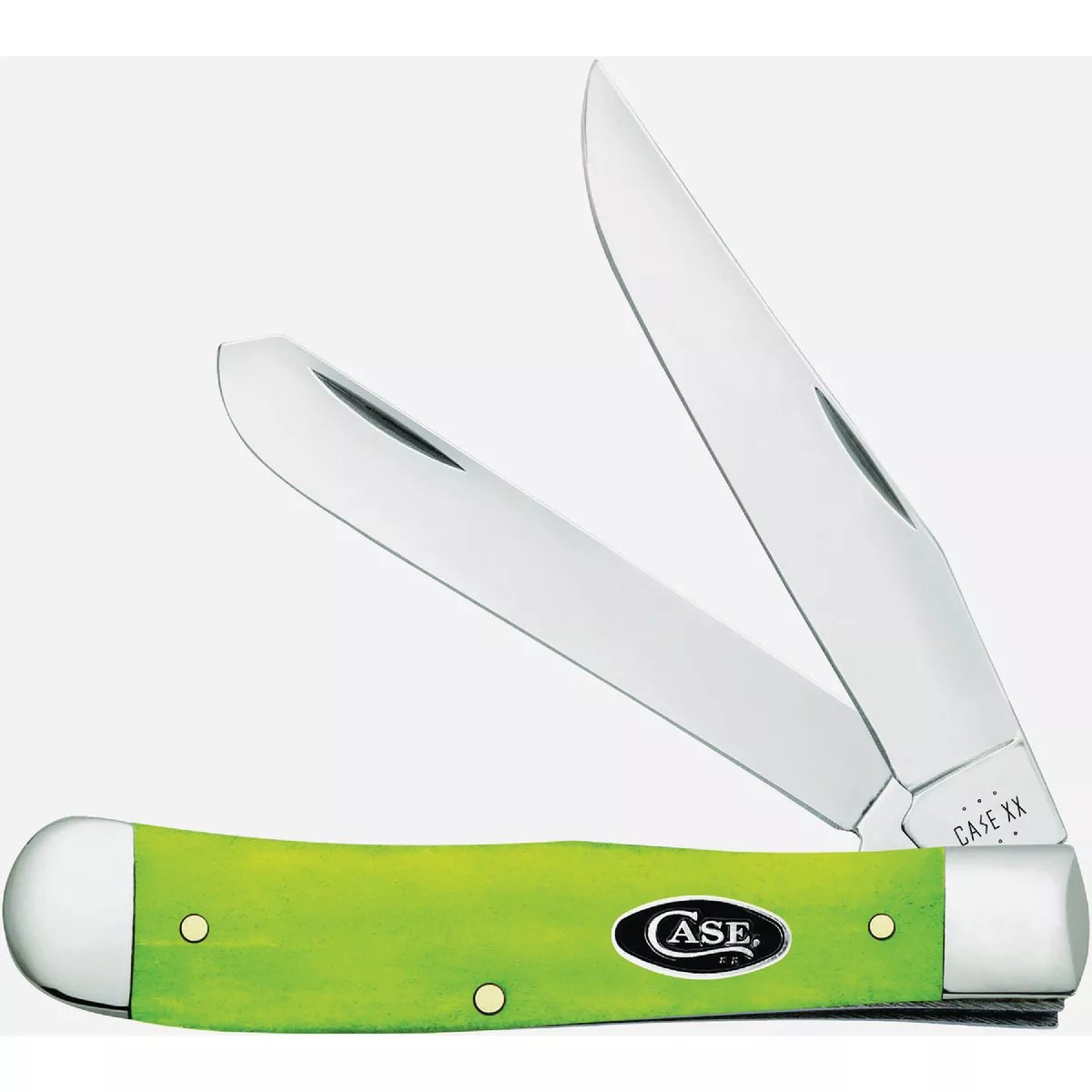 Case Trapper 3.27 In. Smooth Green Apple Bone Pocket Knife