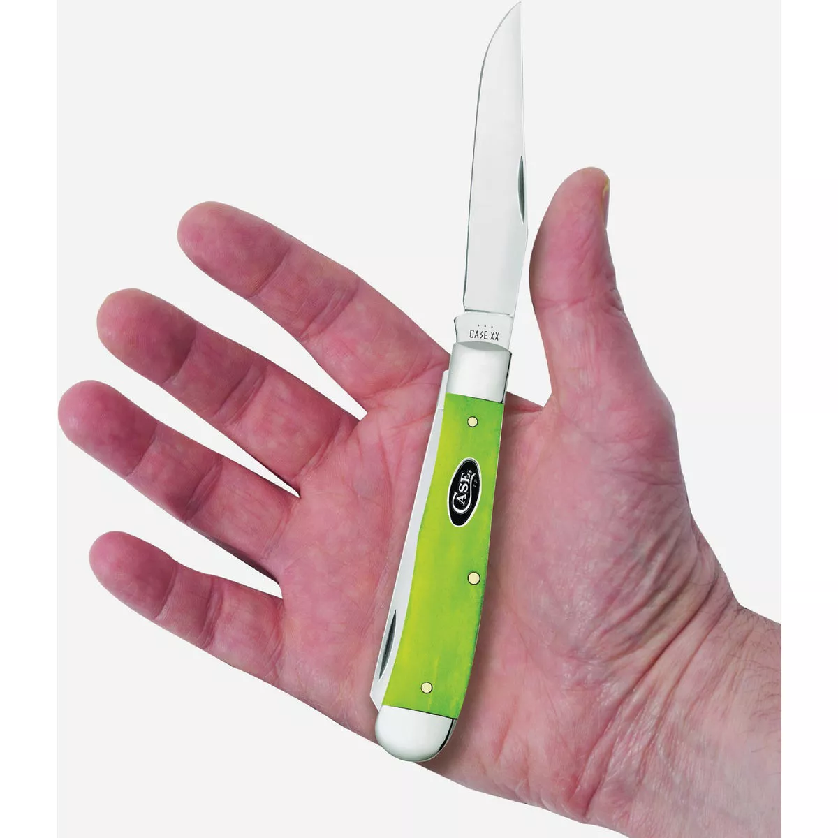 Case Trapper 3.27 In. Smooth Green Apple Bone Pocket Knife - photo 2