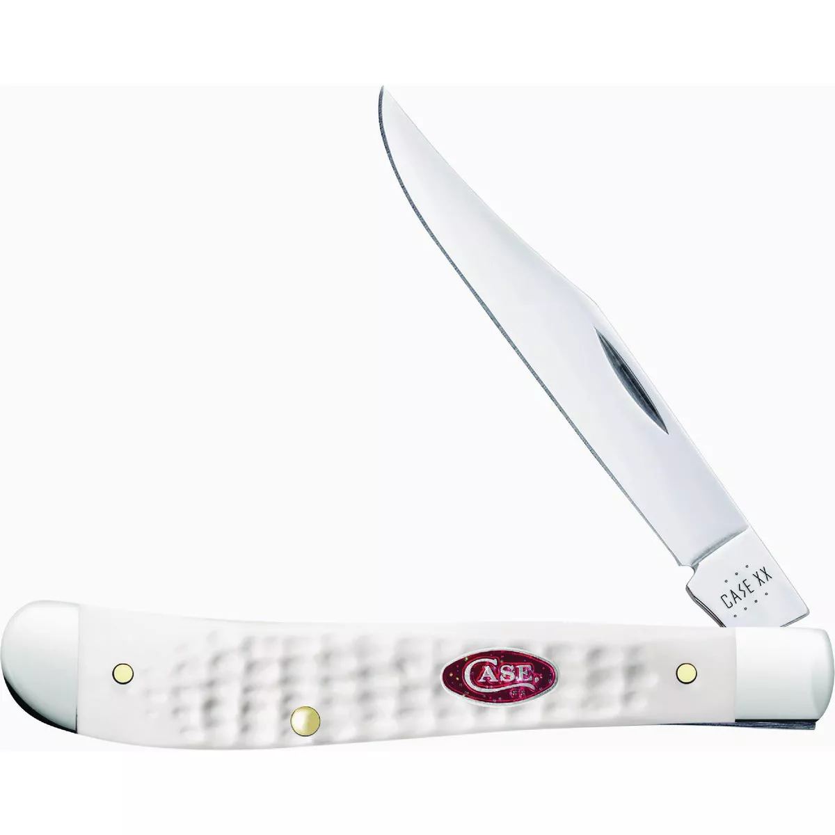 Case White Synthetic Sparxx Standard Jig Slimline Trapper Pocket Knife