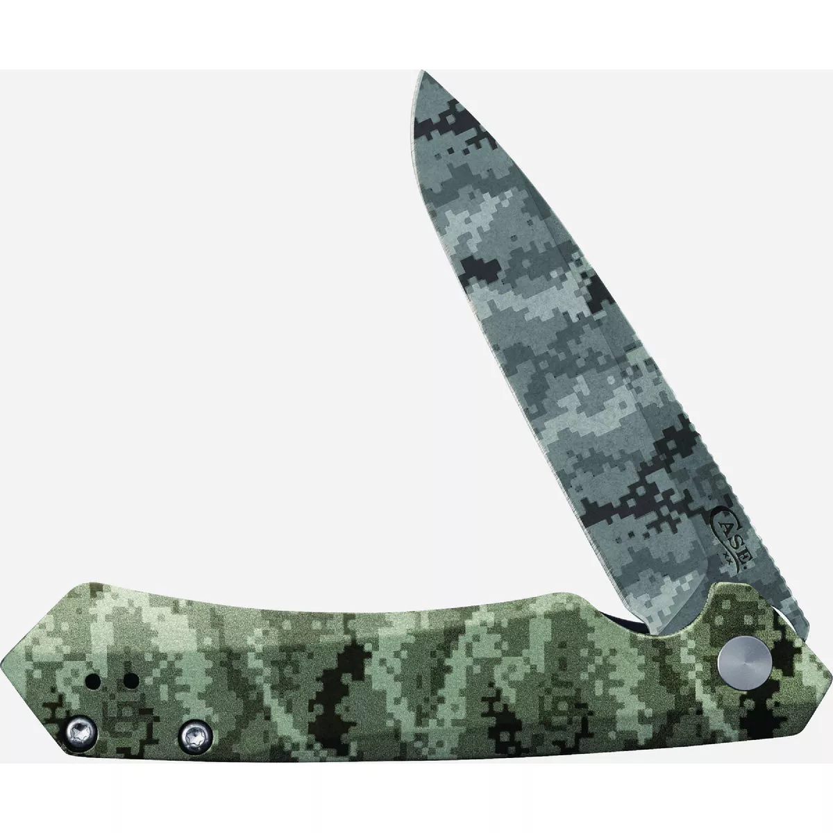 Case Custom Kinzua Green Digital Camo Flipper Pocket Knife