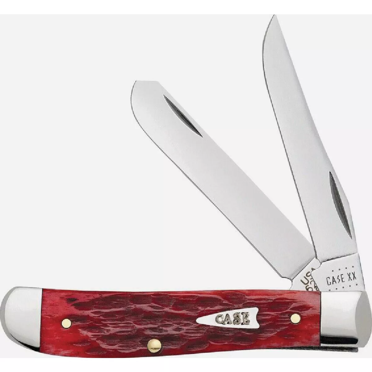 Case XX Jigged Dark Red Bone Mini Trapper Pocket Knife