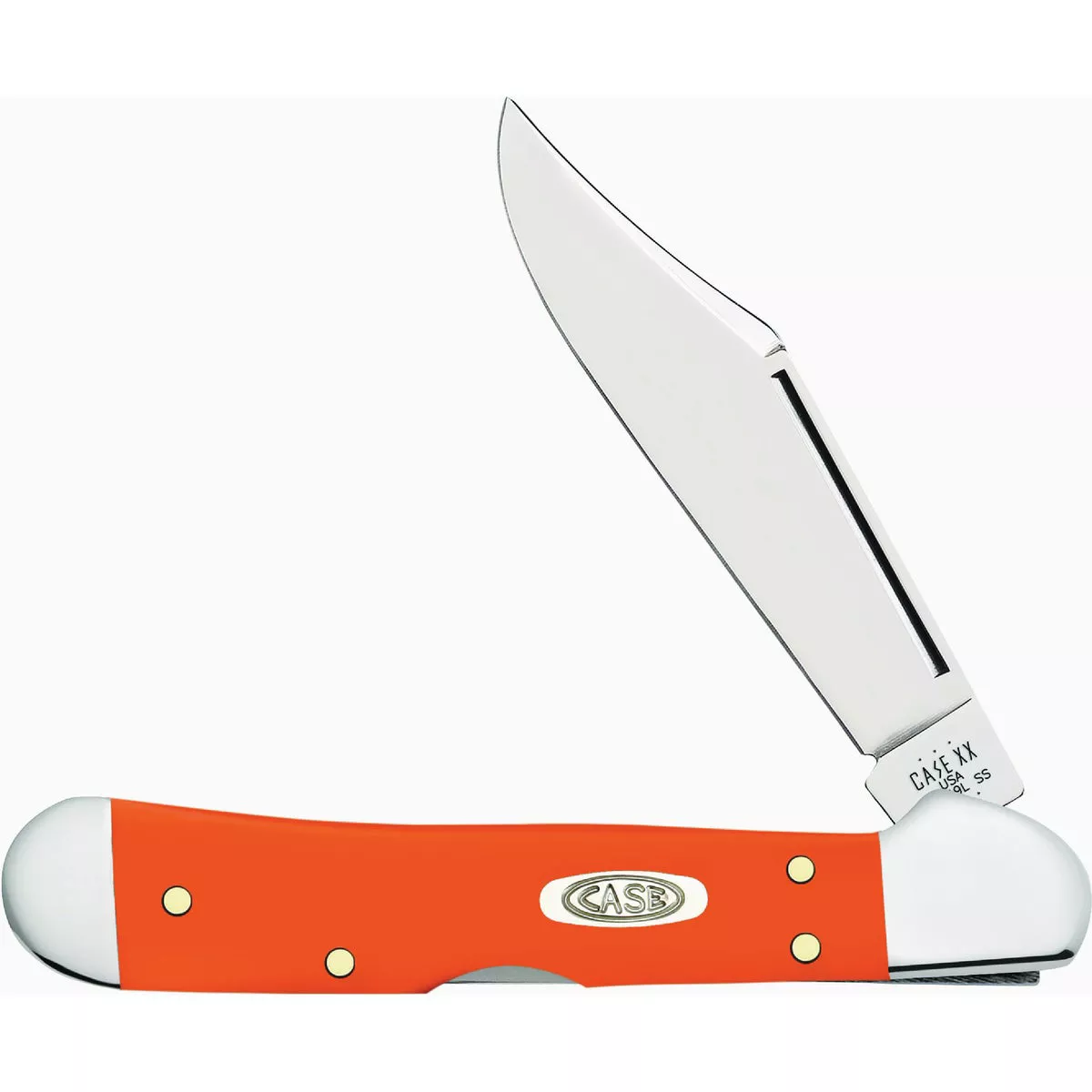 Case Orange Synthetic Smooth Mini CopperLock Pocket Knife