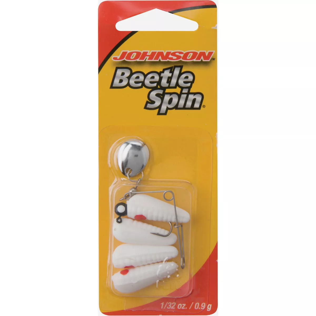 Johnson Beetle Spin 1/32 Oz..White/Red Dot Nickel Blade Fishing Lure (4 PacK) - photo 2