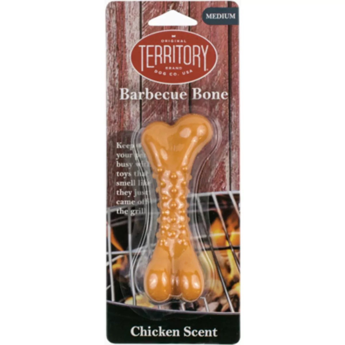 Territory BBQ Chicken-Scented Dog Toy, Medium