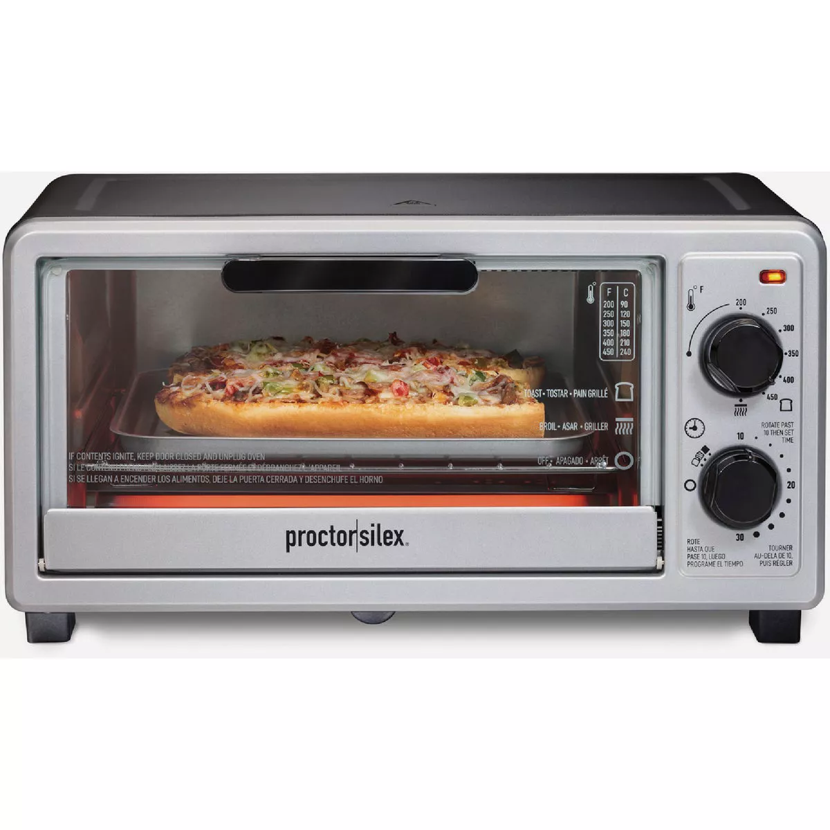 Proctor Silex 4-Slice Toaster Oven - Stainless Steel