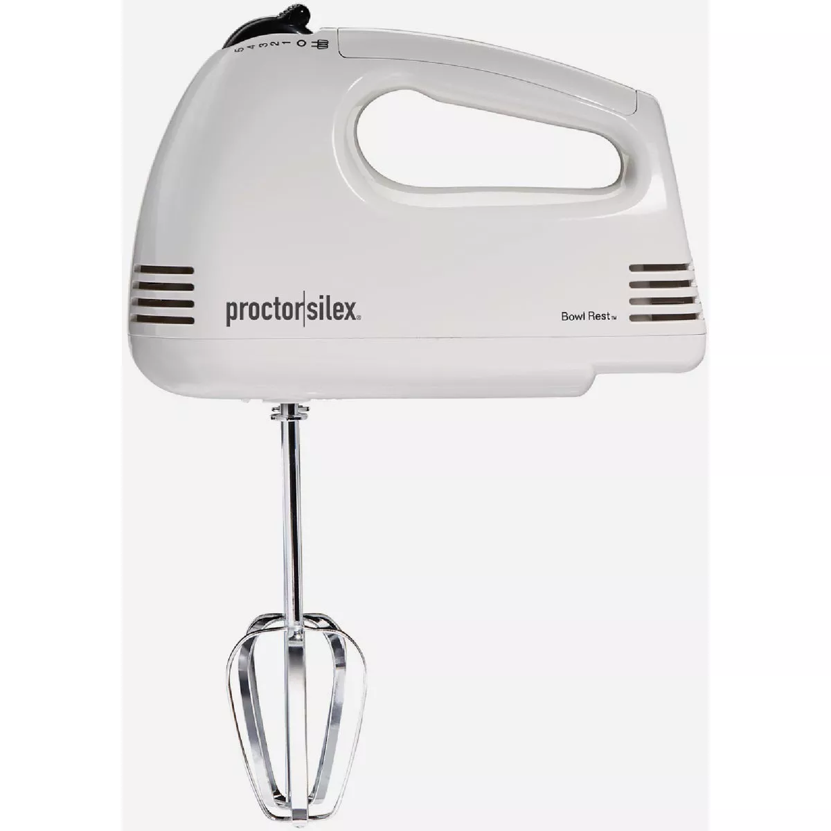 Proctor Silex Easy Mix 5-Speed White Hand Mixer