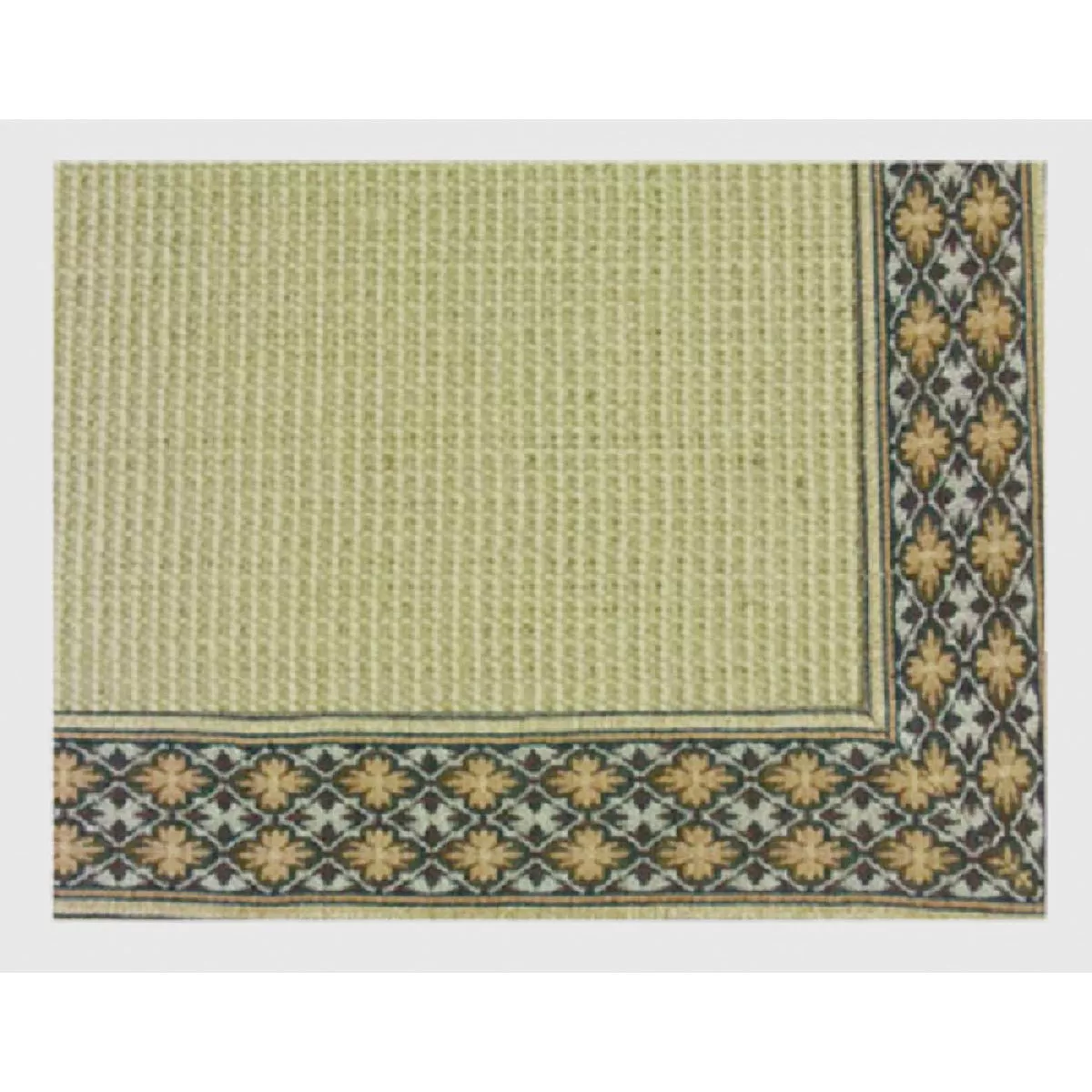 Librett Durables Natural w/Star Border 36 In. x 48 In. Jute Fiber Accent Rug, Indoor/Outdoor