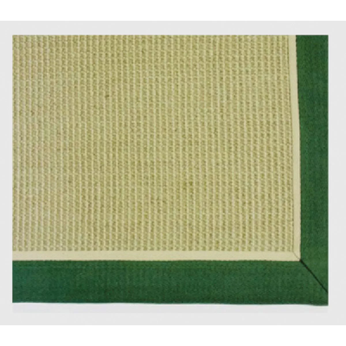 Librett Durables Natural w/Forest Green Border 24 In. x 36 In. Jute Fiber Accent Rug, Indoor/Outdoor