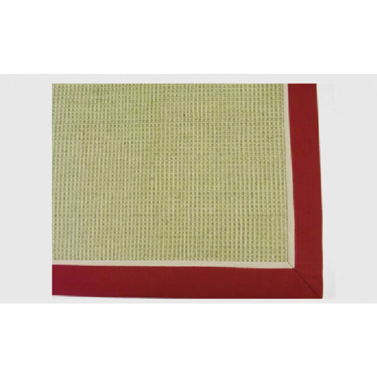 Librett Durables Natural w/Rouge Border 36 In. x 48 In. Jute Fiber Accent Rug, Indoor/Outdoor