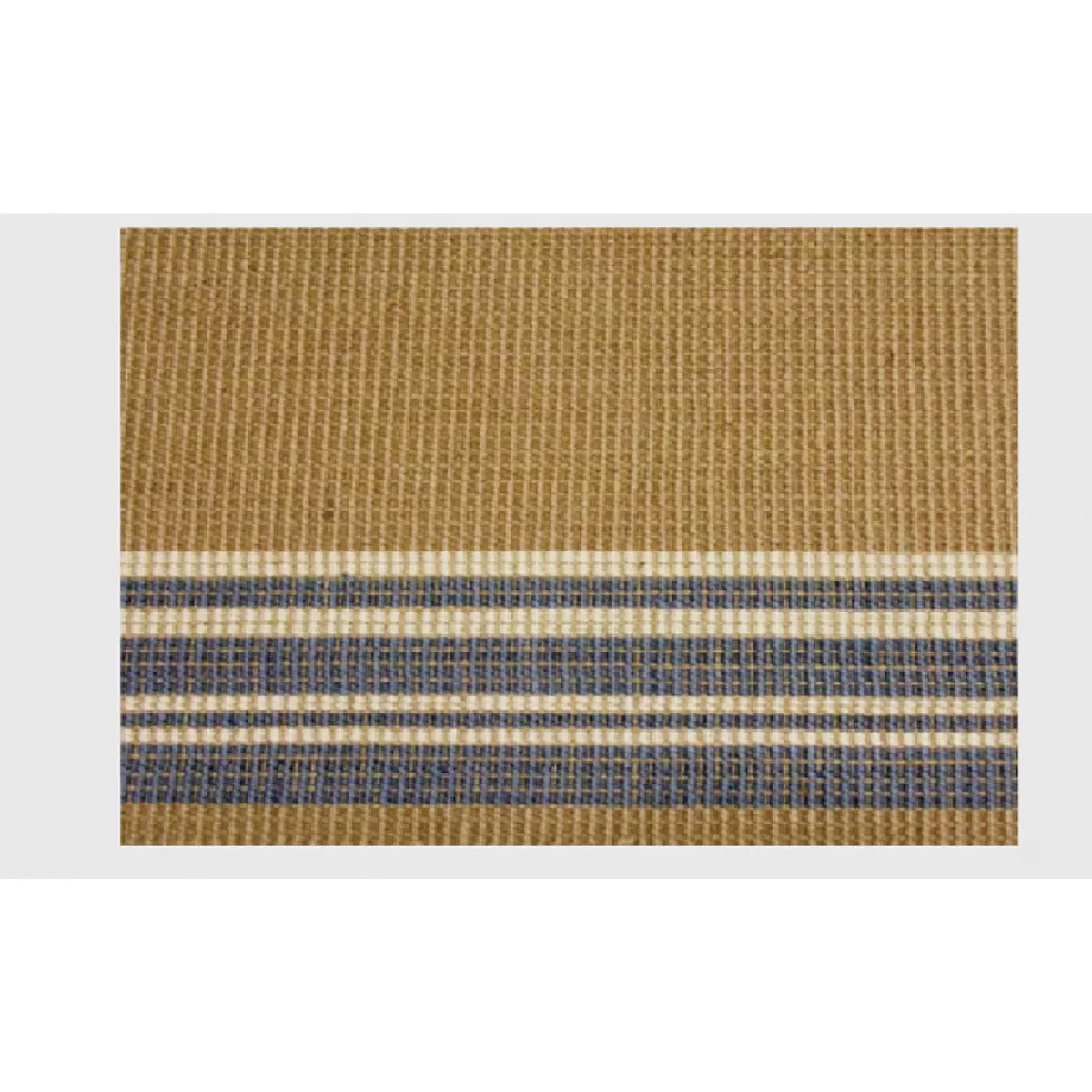 Librett Durables Fancy Blue/White 36 In. x 48 In. Jute Fiber Accent Rug